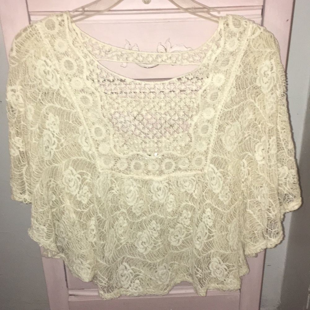 Blu Planet knitted poncho